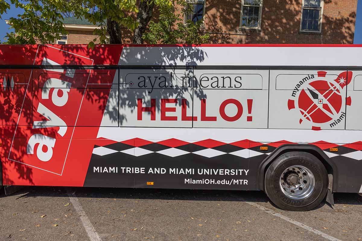 BCRTA Bus with Myaamia artwork