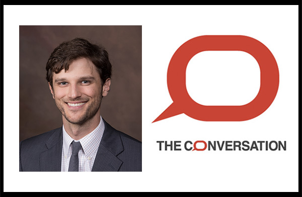 Nathan French and The Conversation logo