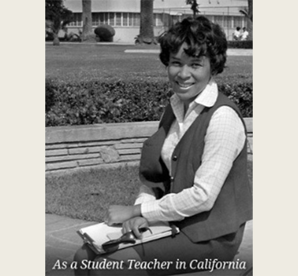 Photo of Draper as a student teacher in California.