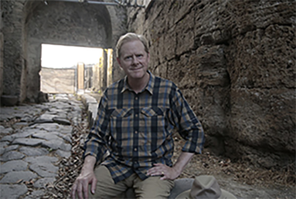 Steven Tuck at an archaeologic site near Pompeii