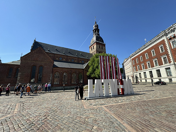 The town square in Riga, Latvia