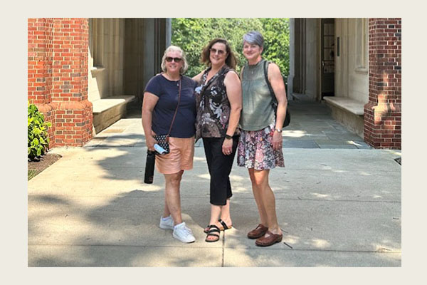 Amy Hartzell Pszczolkowski '94, Sherri Spicer Payne '93, and Dinean Runyan Thelen '94 became lifelong friends at Miami University. They recently reunited in Oxford this August.