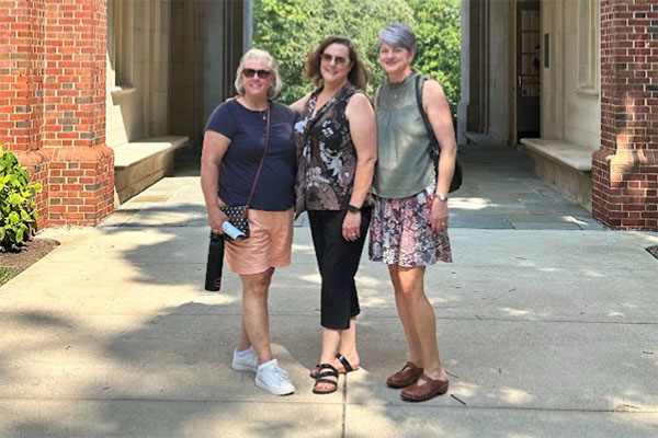 Amy Hartzell Pszczolkowski '94, Sherri Spicer Payne '93, and Dinean Runyan Thelen '94 became lifelong friends at Miami University. They recently reunited in Oxford this August.