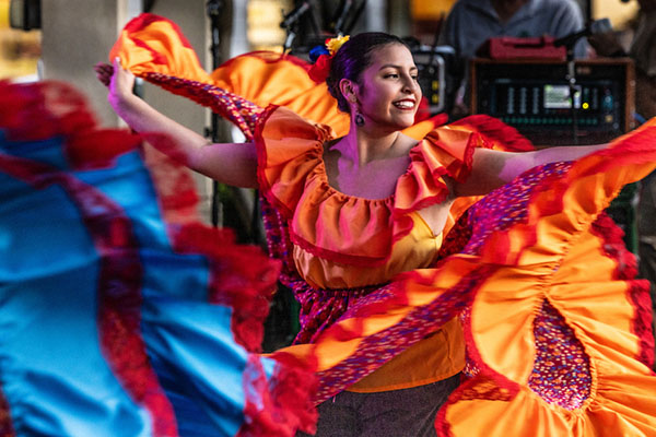 A dancer participates in an event