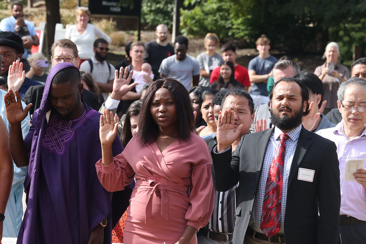 Candidates gathered on Sept. 17 at Miami University Regionals in Hamilton to became citizens of the United States of America.