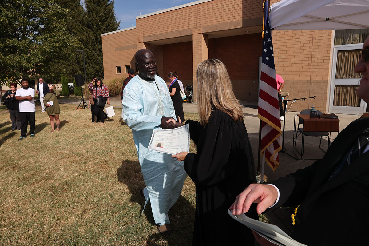 Candidates gathered on Sept. 17 at Miami University Regionals in Hamilton to became citizens of the United States of America.