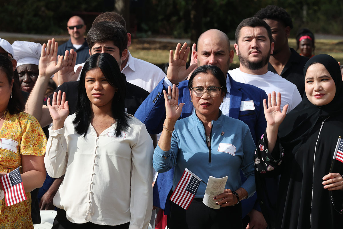 Candidates gathered on Sept. 17 at Miami University Regionals in Hamilton to became citizens of the United States of America.