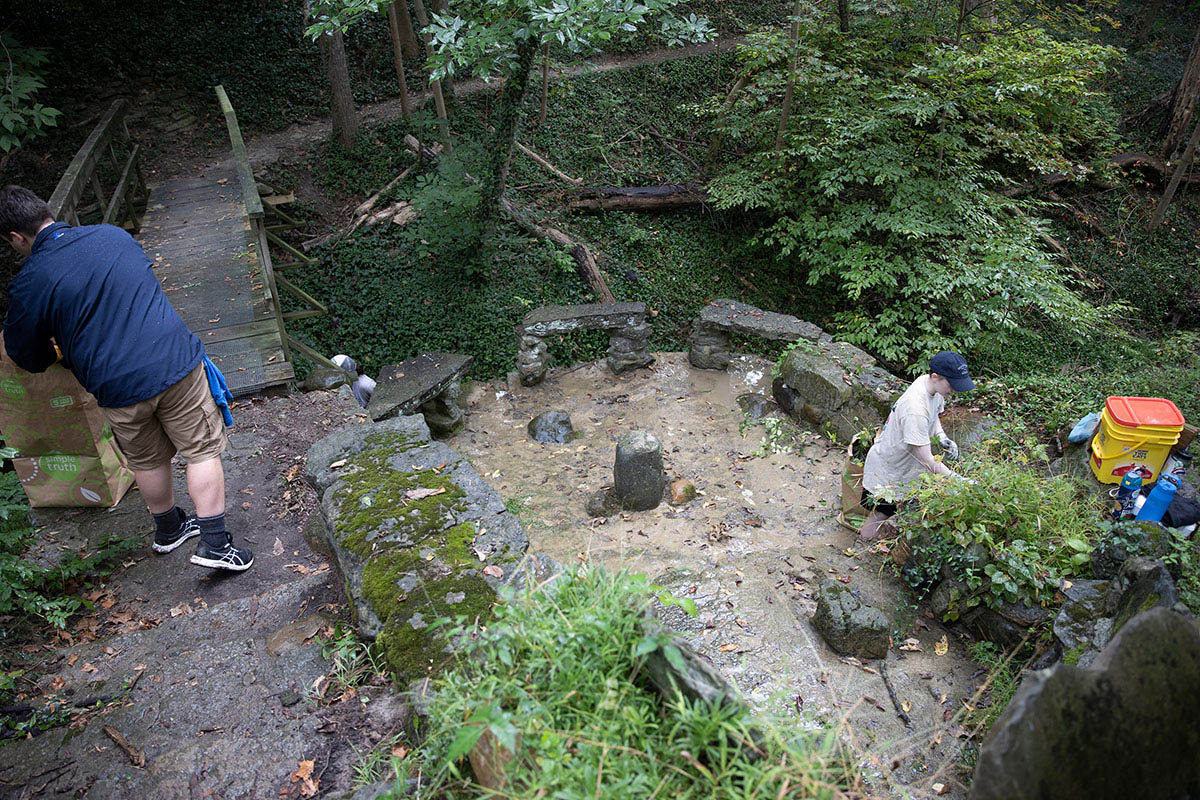 Miamians participated in the second RedHawk Day of Service on Aug. 31 at various sites around the Oxford and Miami University communities, including at Silvoor Biological Sanctuary.