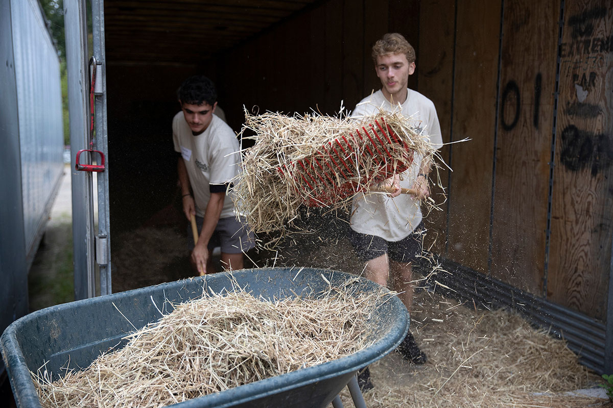 Miamians participated in the second RedHawk Day of Service on Aug. 31 at various sites around the Oxford and Miami University communities, including the Equestrian Center.