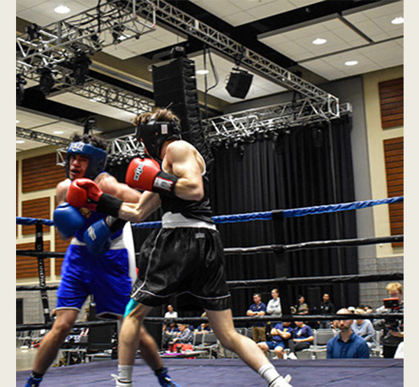 Gomez in the ring at the national championships (submitted photo).