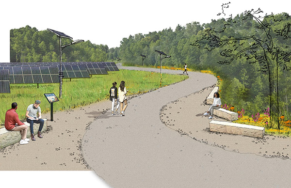 sustainability park seating vignette