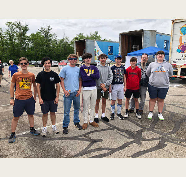 Talawanda boys tennis team at Sharefest site