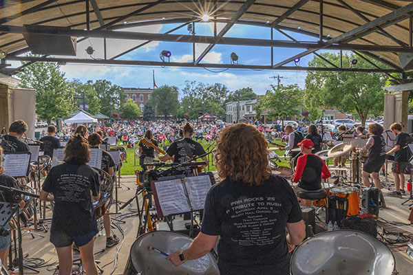 Steel Band performs at the Uptown Parks