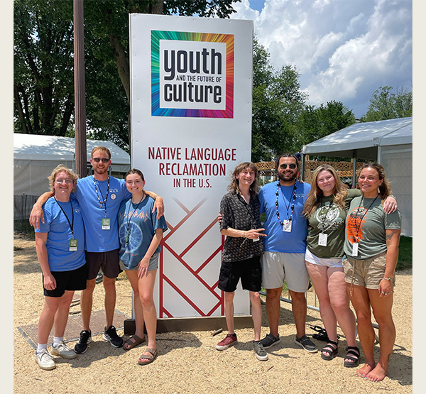 Myaamia students at the Smithsonian Folklife Festival