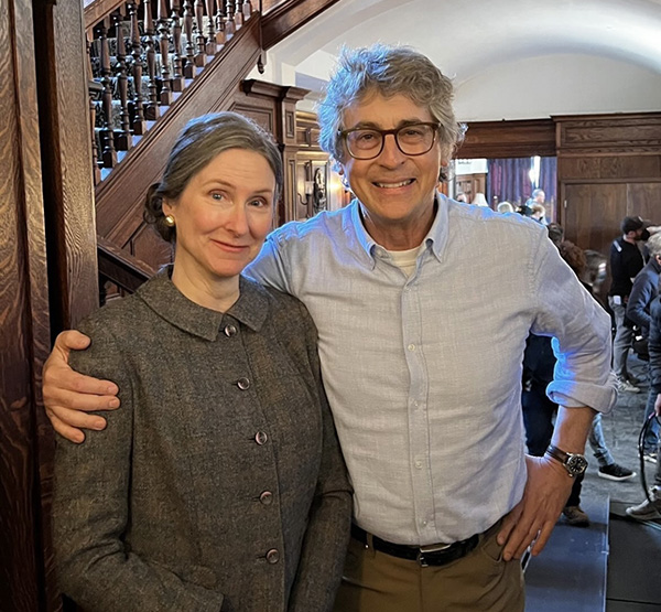 Liz Bishop with Alexander Payne, director of "The Holdovers"