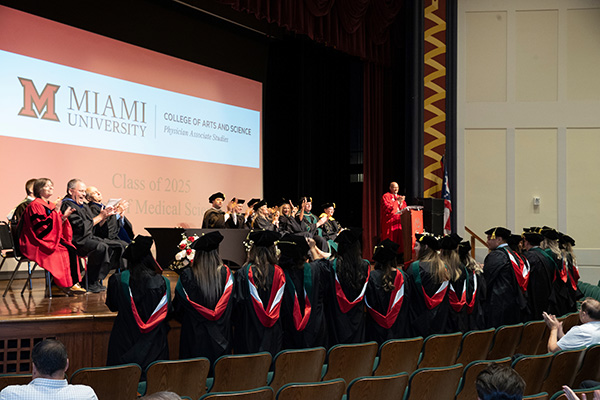 hysician Associate commencement ceremony at Hall Auditorium
