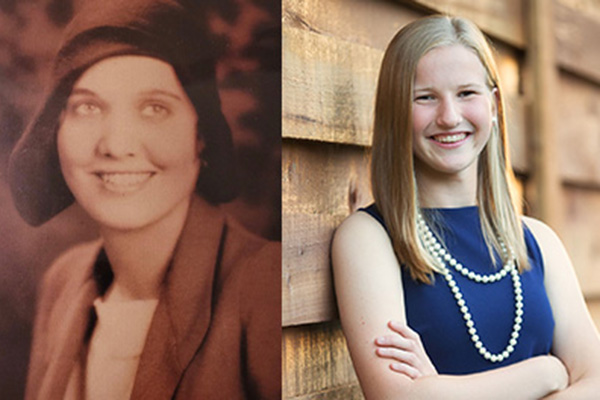 Lauren Skelly, right, and her great-grandmother