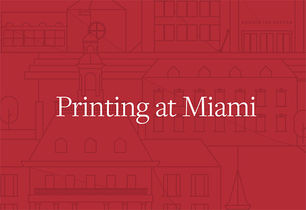 Printing at Miami on red background