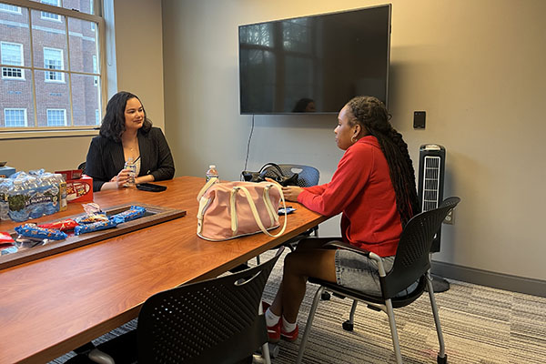 Kierra Williams '11, left, at Miami University