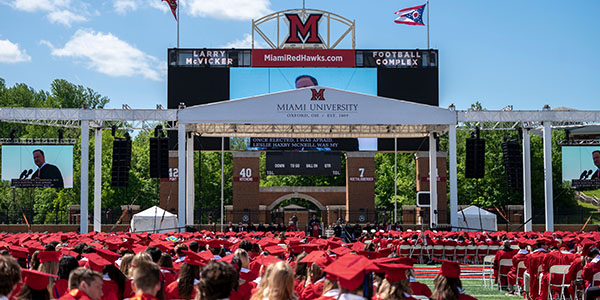 Miami University 2025 Commencement Ceremony at Yager Stadium
