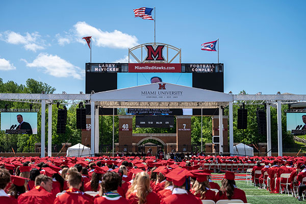 Miami University 2025 Commencement Ceremony at Yager Stadium
