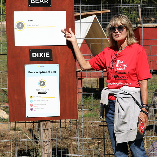 Susan Vogt, president of The Red Riding Hood Rescue Project