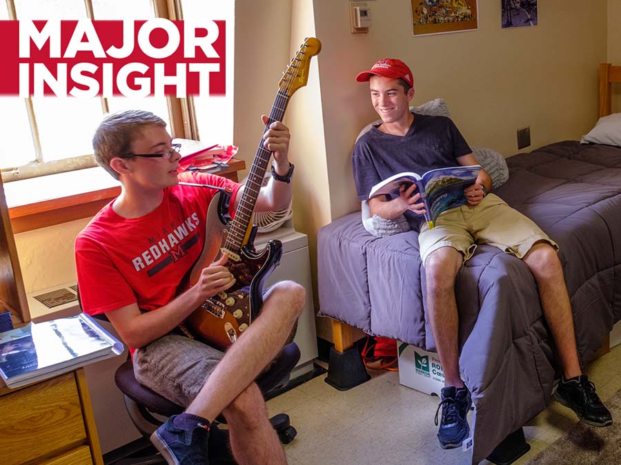 Students in a residence hall