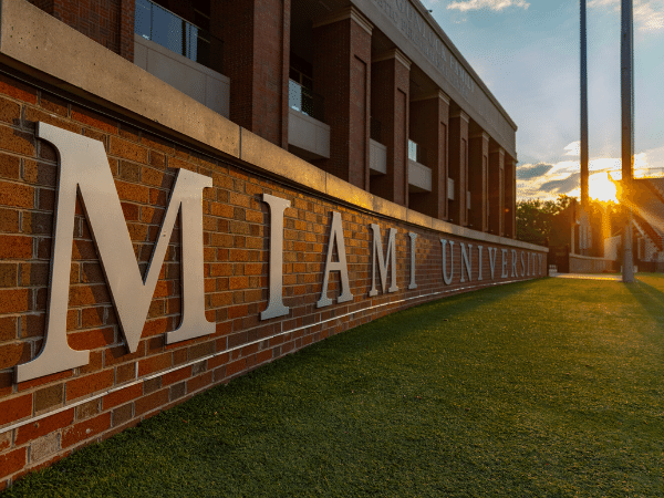 Miami University sign