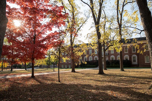 Sunrise over the campus in the Fall.