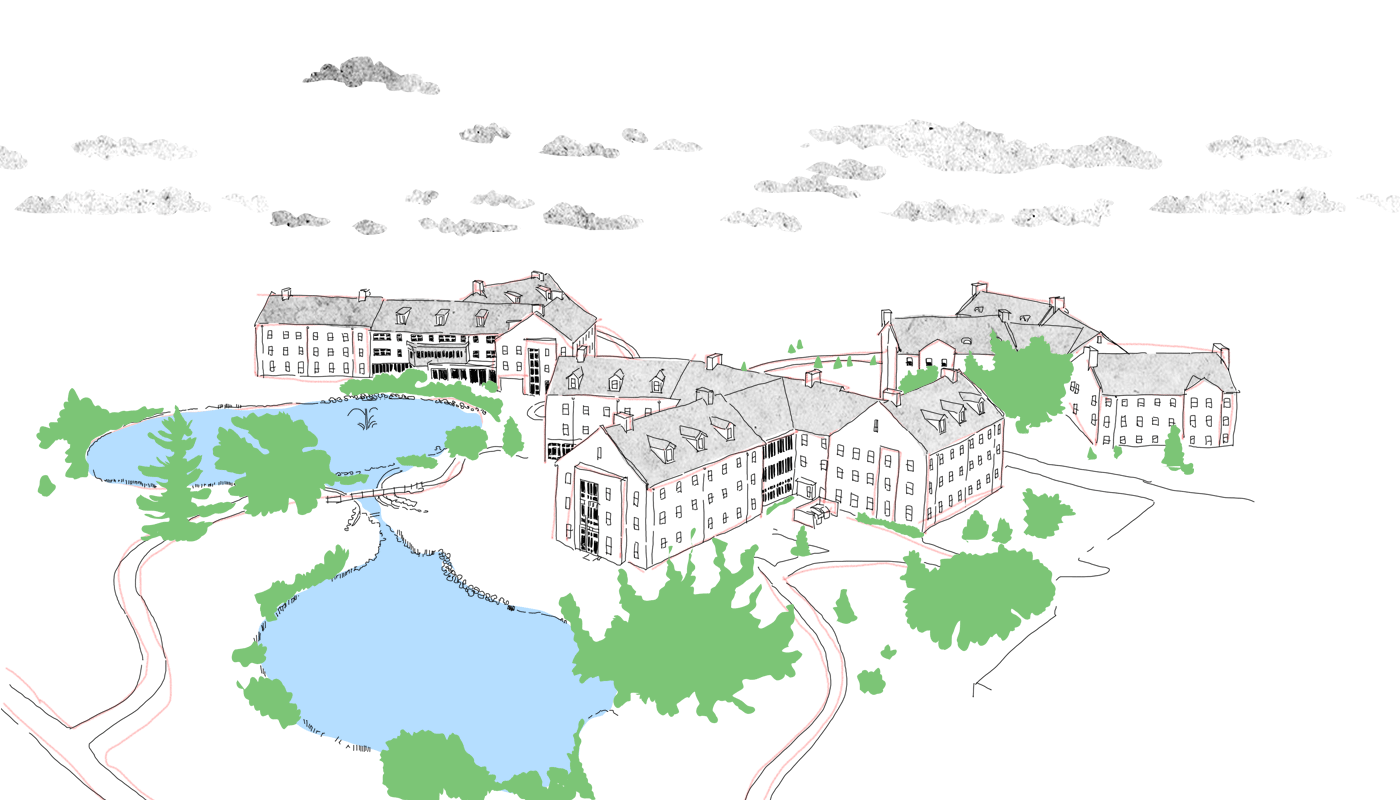 illustration of geothermal lakes on Miami's western campus
