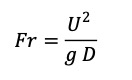 Fr equals U superscript 2 over g d
