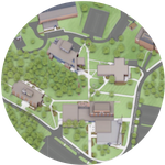 Screen shot of the rendering from the campus map of the Middletown Campus. 