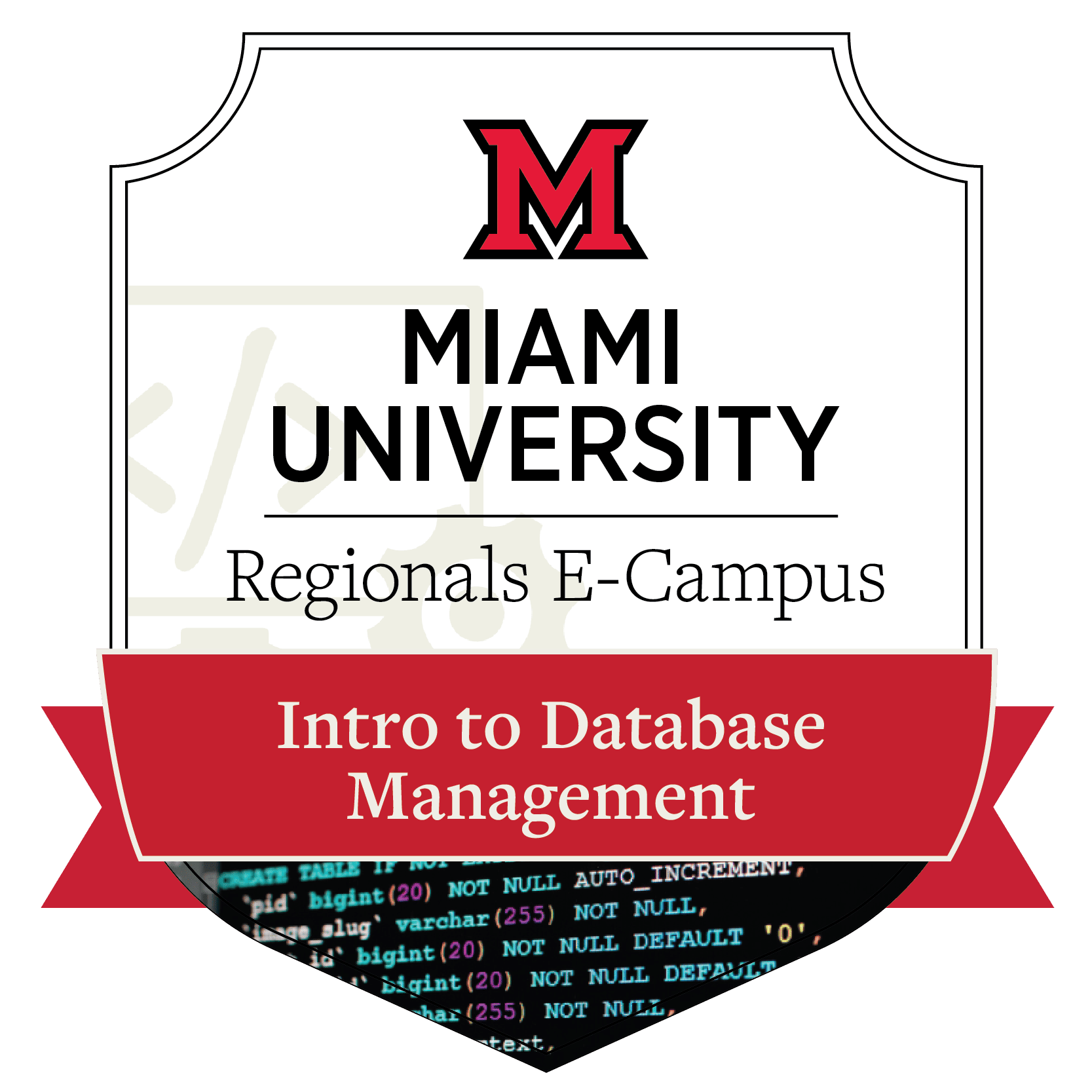 CIT Intro into Database Management badge