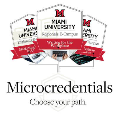 Miami Microcredentials plaque. Choose your path.