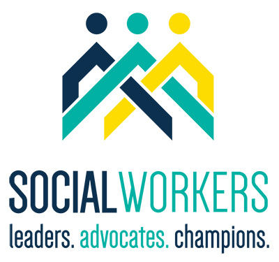 National Social Work Month Logo that reads Social Workers. Leaders. Advocates. Champions.