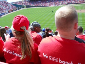 Middletown Students watching Reds Game