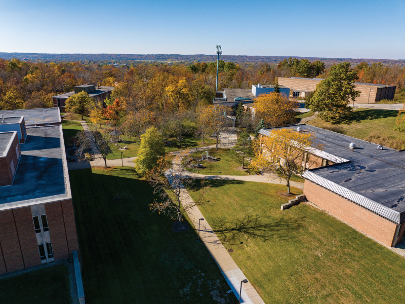 aerial view of Middletown campus