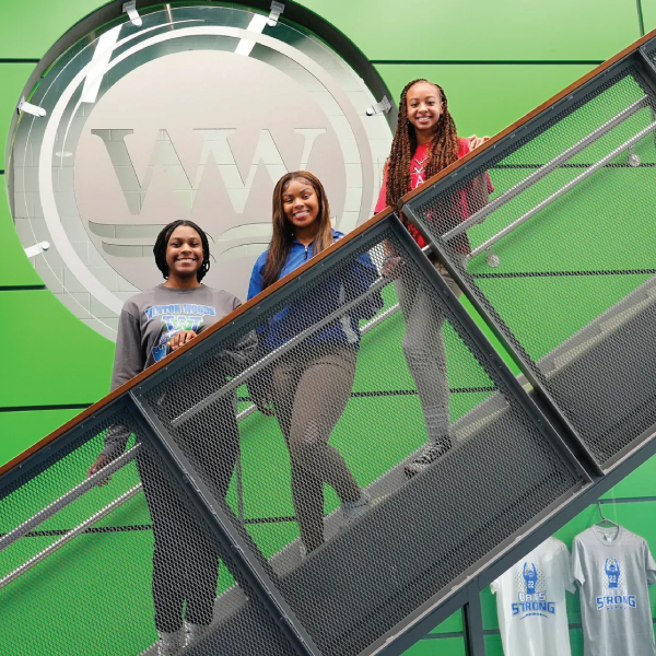 (L-R) Ryan Davis, 16, Sydnee Short, 15 and Khaliyah Wilson, 16