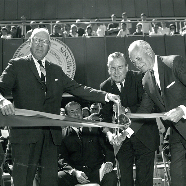 1966 Dedication of the Middletown Campus with Gardner, Levey, and Johnston.
