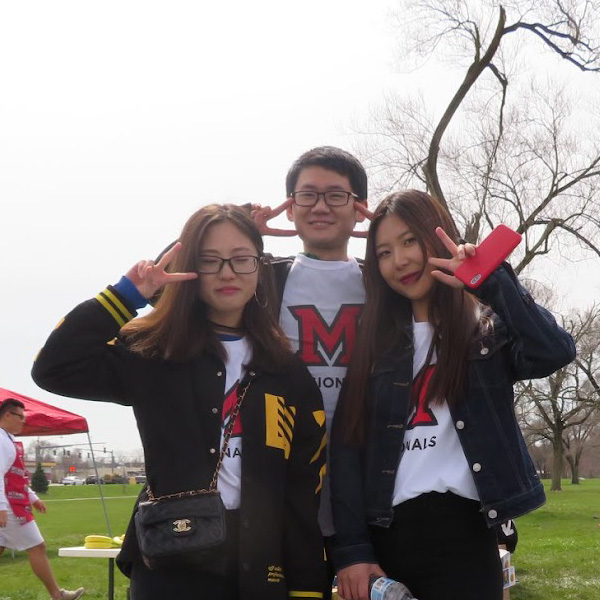 Students help run a community Easter egg hunt. 