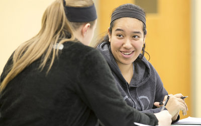 2 students in the Tutoring and Learning Center