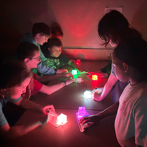 Creative fusion colorful lights STEAM camp