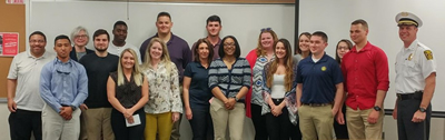 Group of JCS Capstone students pose for a photo. 