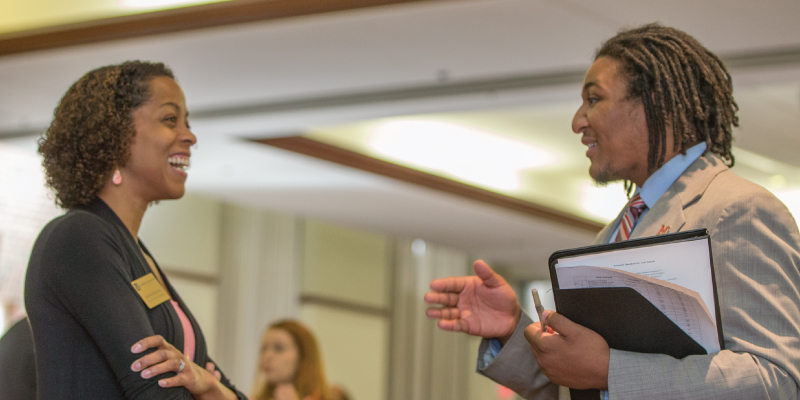 Two criminal justice professionals discuss public safety and justice system careers.