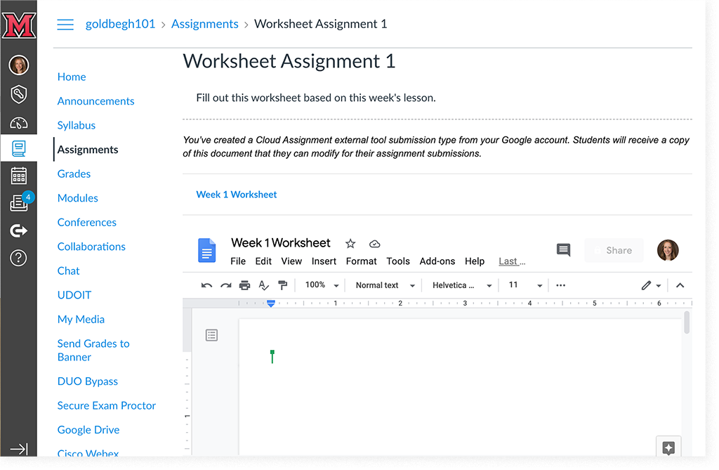 google assignment canvas