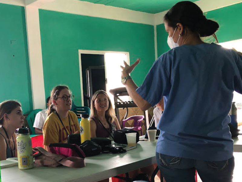 Dr. Youlani helps students, while in seminars, learn assessment techniques and teaches about common ailments that affect the people of Belize.  
