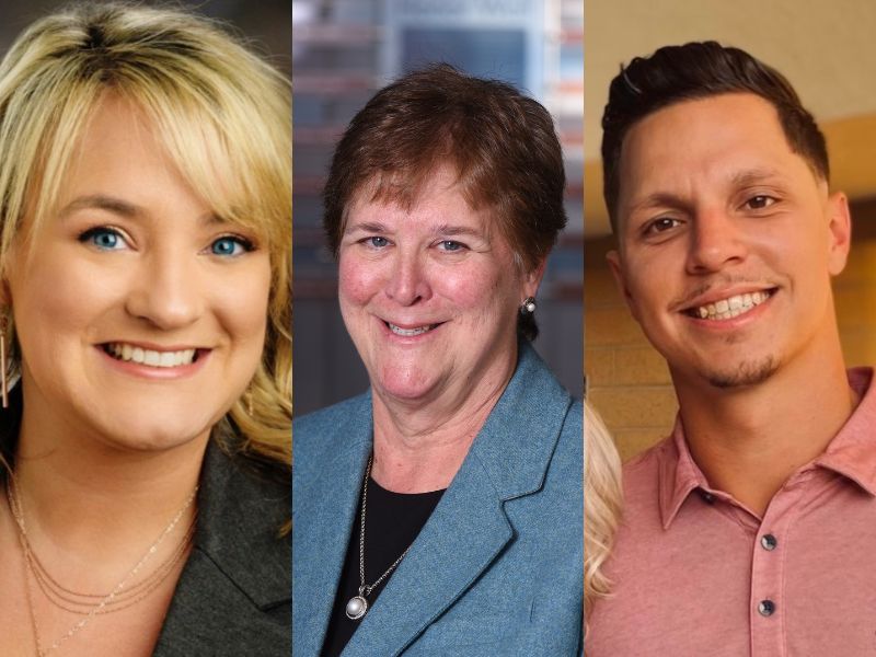 Pictured from left to right: Dr. Rihanna Lloyd (Distinguished Alumni Award), Jayne Lachey Gmeiner (Distinguished Service Award), and Joseph “Joey” Hudson (Graduate of the Last Decade Award).