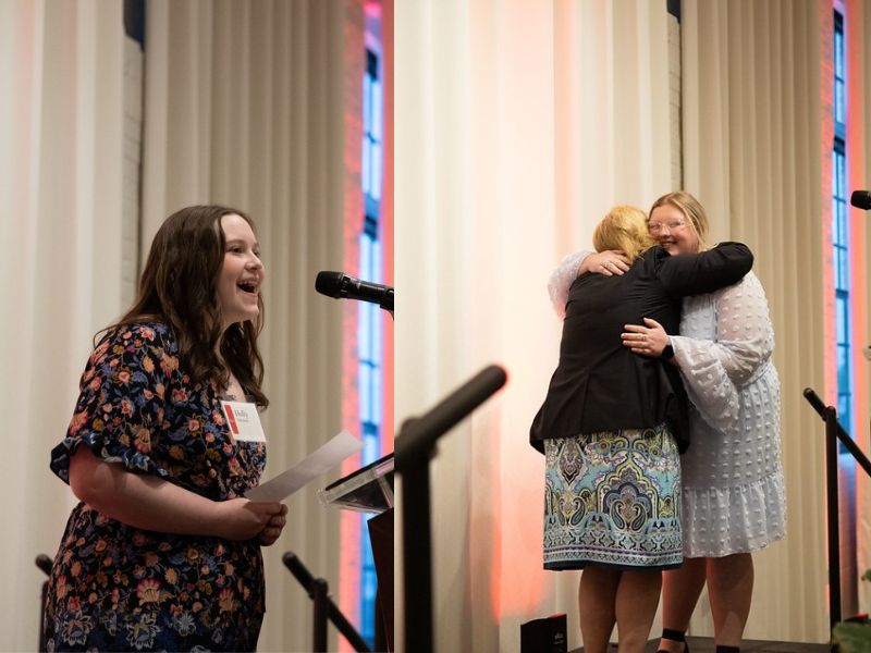 Holly Thornton and Kendall Robinson were awarded the Nursing Alumni Scholarship.