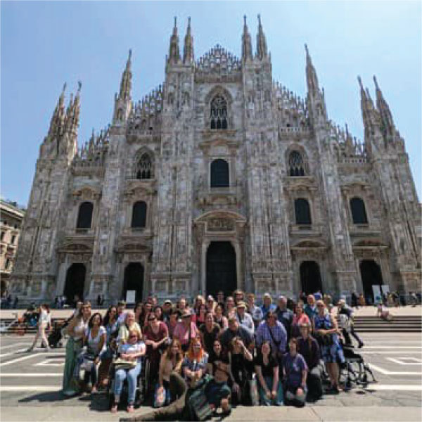 European student summer visiting the Duomo di Milano in Italy.