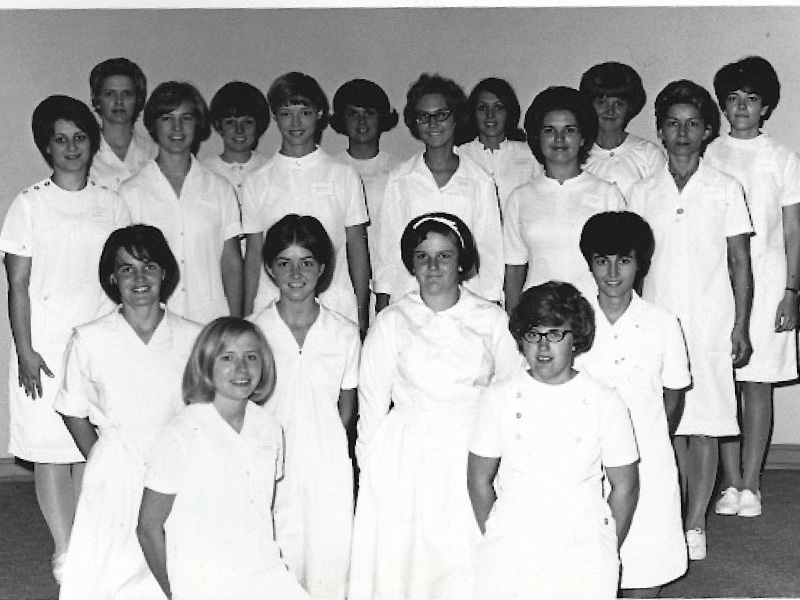 Miami's first class of associate degree nurses in 1968.